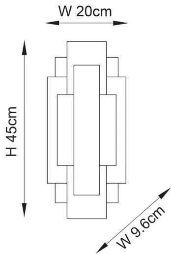 Endon 90451 - Fali lámpa ALZARE 2xG9/3W/230V fehér patinás