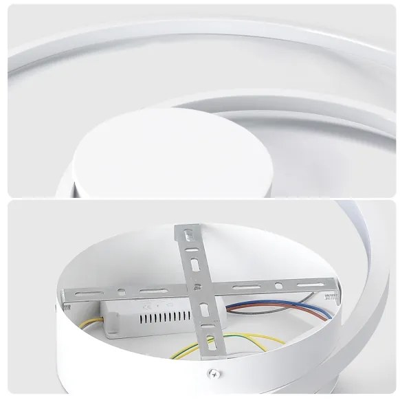 Brilagi - dimmelhető LED mennyezeti lámpa TWISTER LED/48W/230V, Ø 50 cm, fehér + távirányító