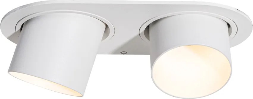 Installa 6 db-os fehér 2-lámpás GU10 50 mm-es beépíthető spotlámpa szett