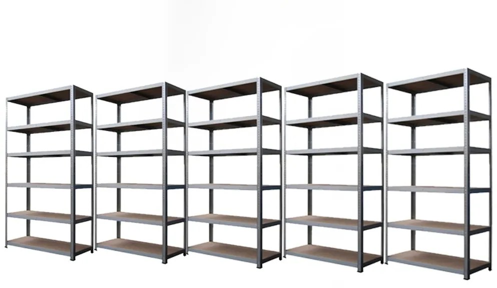 AKCIÓS CSOMAG, 5 DARAB Salgó polc 2400x1000x600 mm fém horganyzott 6-polc, teherbírás 1050 kg