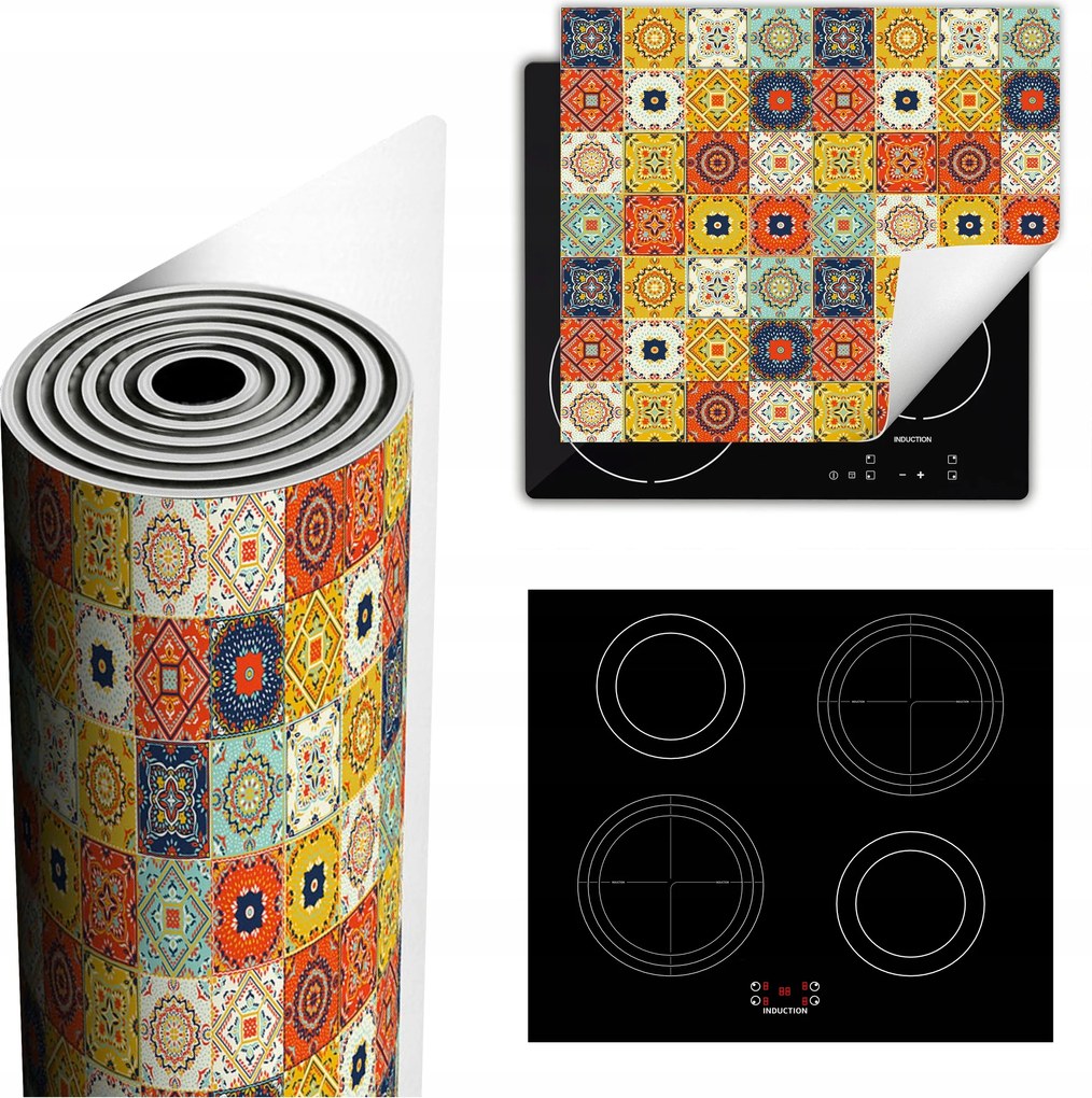 Tűzhelyvédő Szőnyeg Több Helyet Biztosít 60x52 színes mozaik