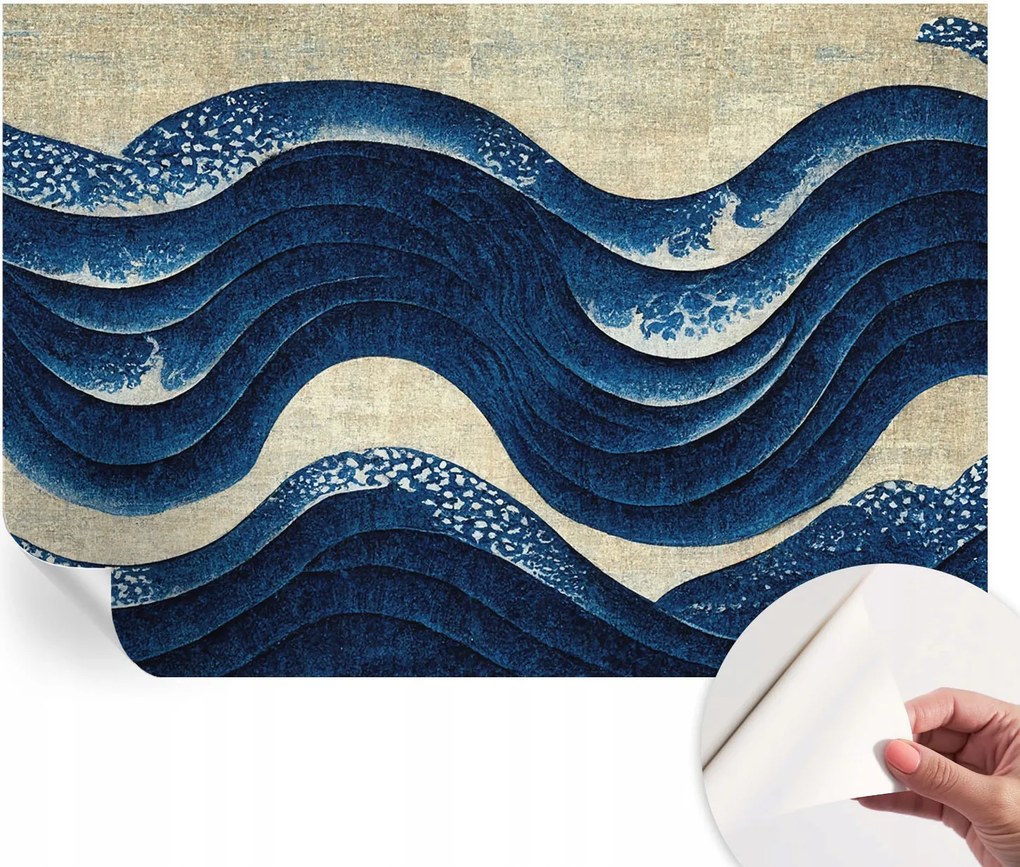 Öntapadós tapéta Fali furnér 3D hatás Óceán formák 152x104 cm