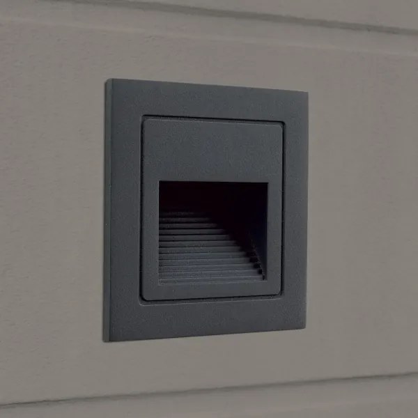 Orion AL 11-1217 - LORO LED beépíthető lámpa 2W 230V IP65 antracit