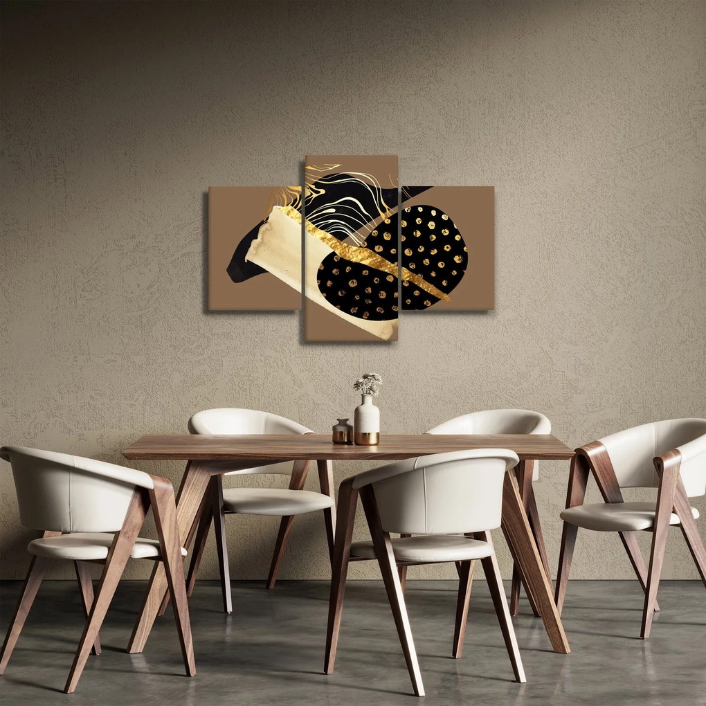 Kép - Absztrakció aranybarna N⁰1 (90x60 cm)