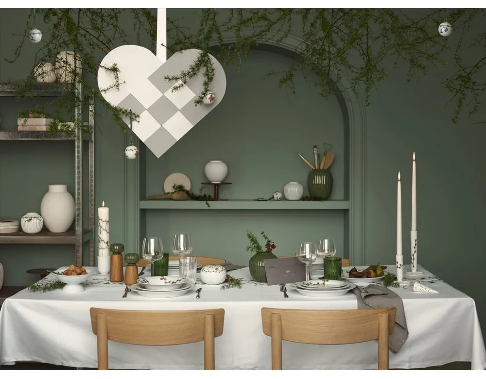 Cone fehér kerámia függő dekoráció, magasság 14,5 cm - Kähler Design