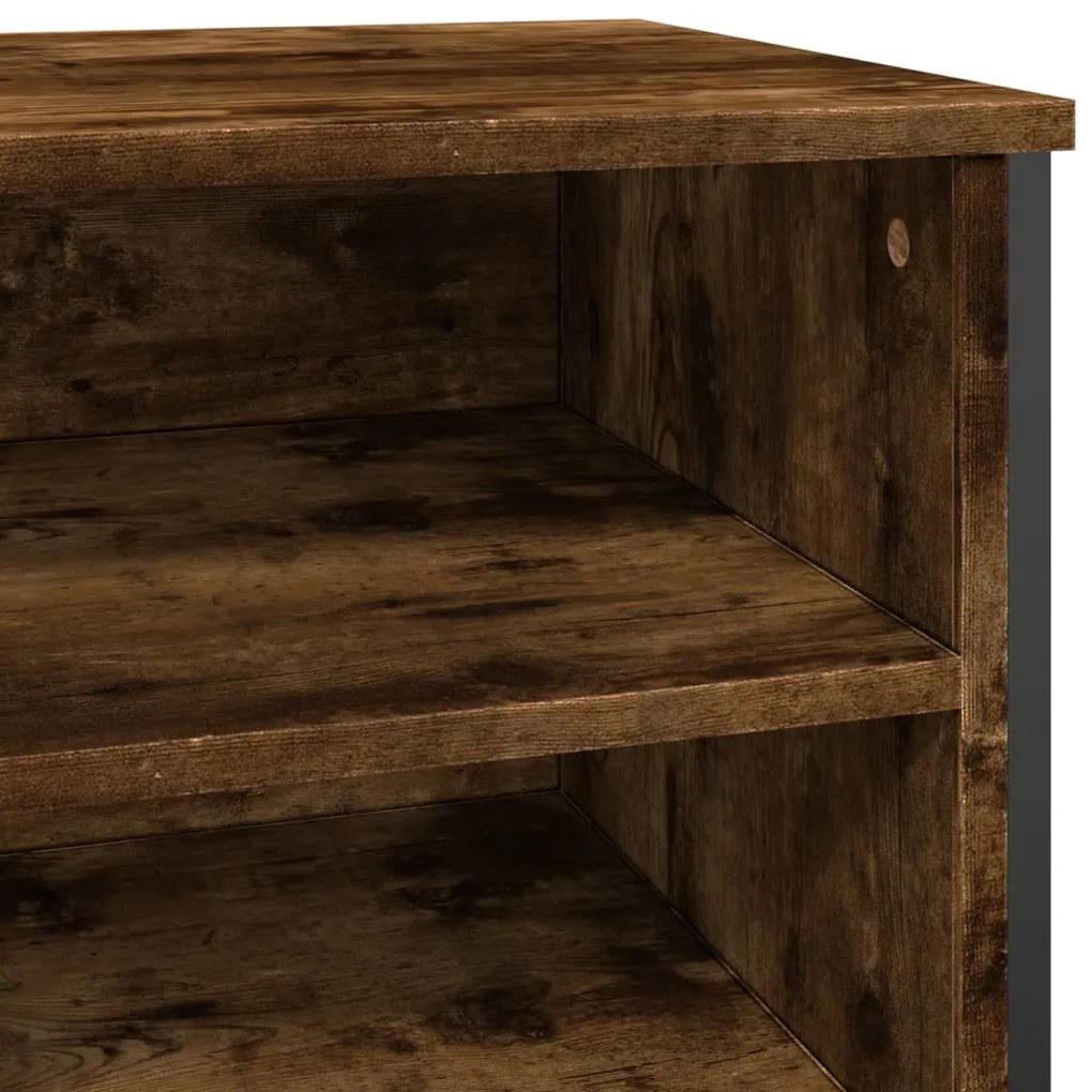 füstös tölgy színű szerelt fa cipőszekrény 80 x 38 x 78 cm