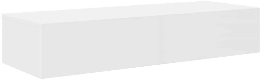 Falipolc fiókokkal fehér 100x36x19 cm műszaki fa