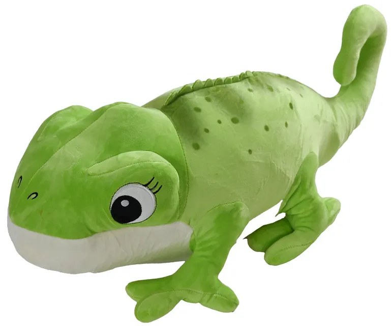 Plüss KAMÉLEON zöld babatakaróval belül