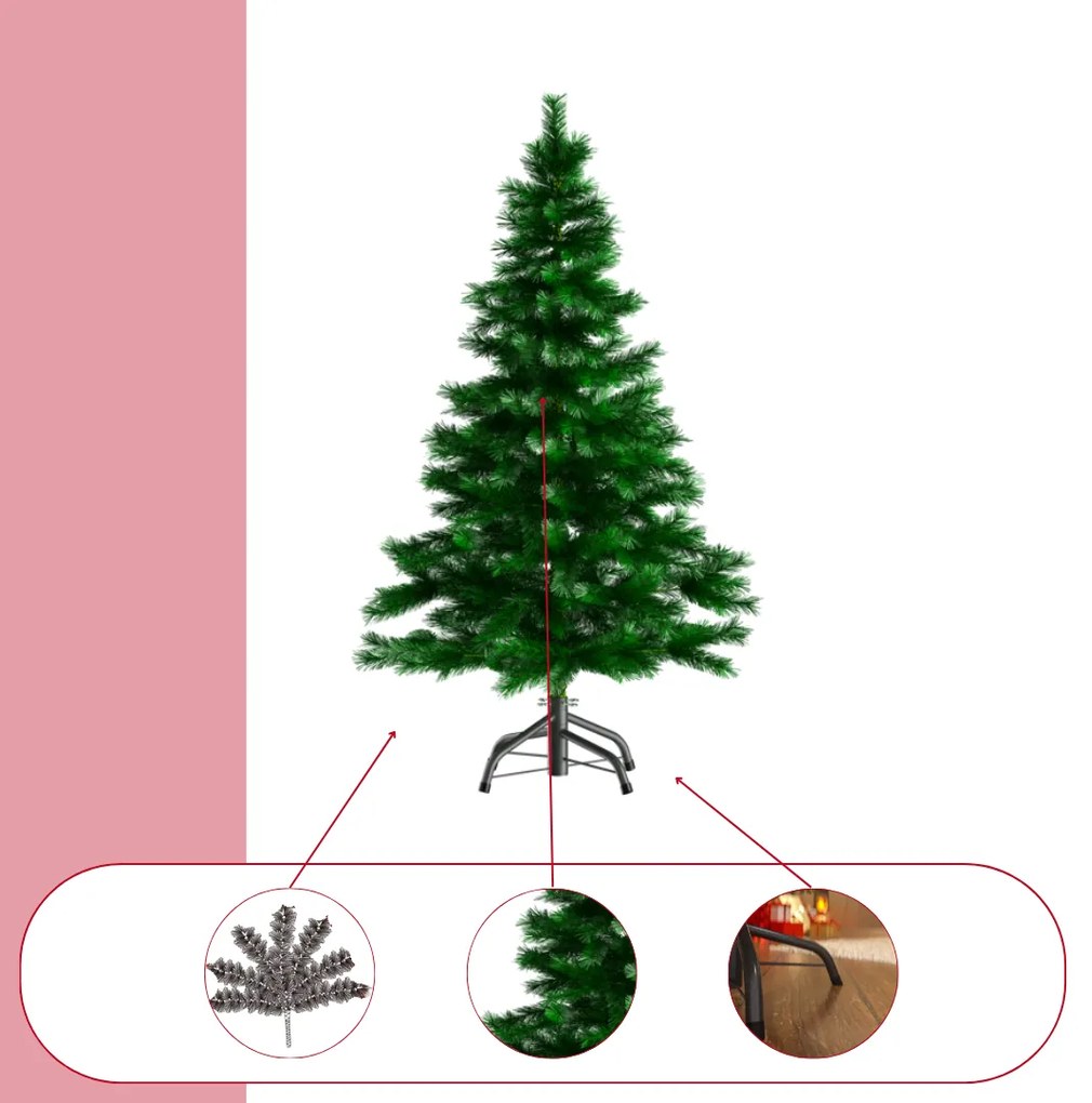 RUDOLPH mű karácsonyfa, 150cm, zöld Casaria