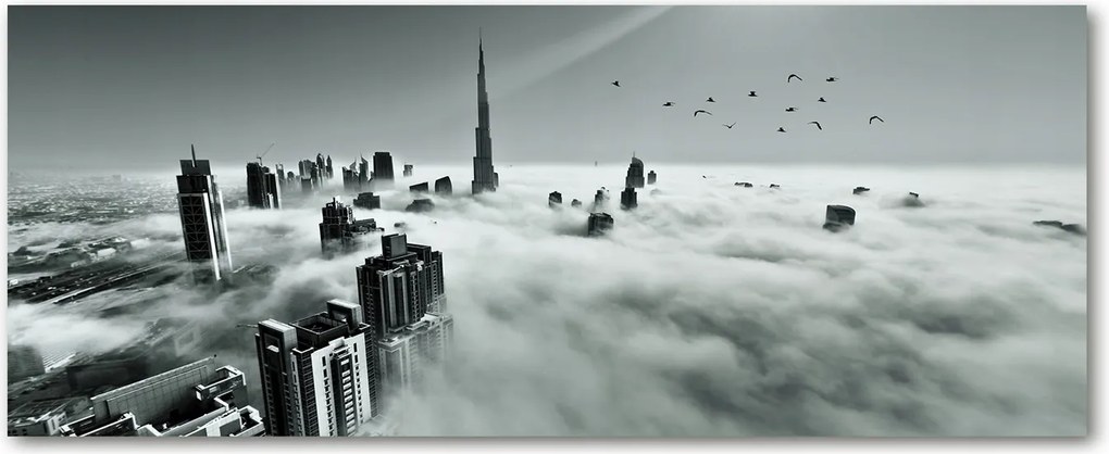 Lacobel szekrények a konyhában Köd Dubai felett XXL