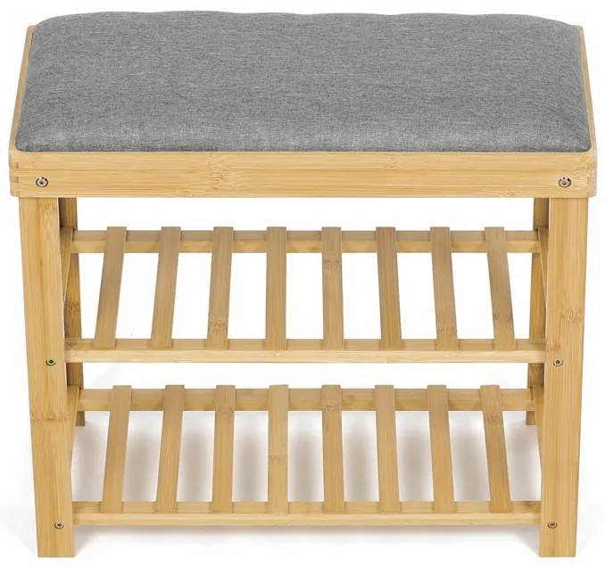 Natúr Bambusz Cipős, Szürke Színben DR-N1010 GREY2