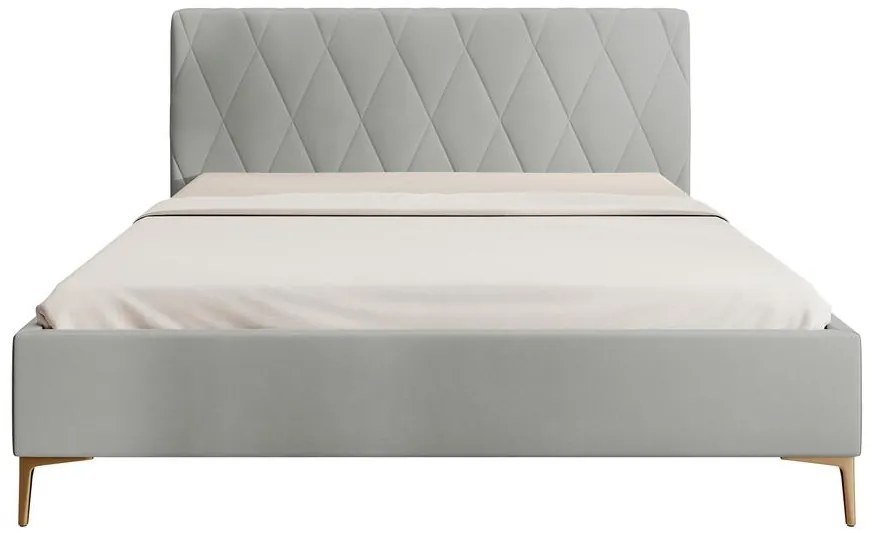 Franciaágy 160 cm Tikka 160 (szürke + arany). 1099414