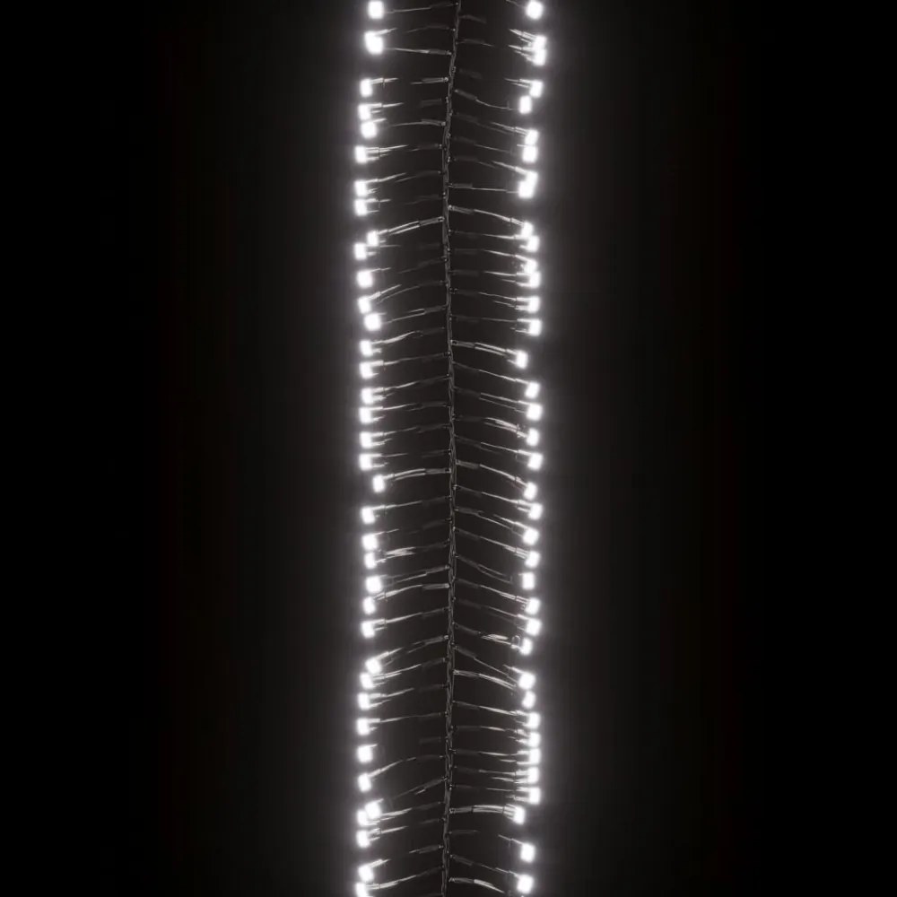 hideg fehér fényű fürtös PVC LED-szalag 400 LED-del 7,4 m