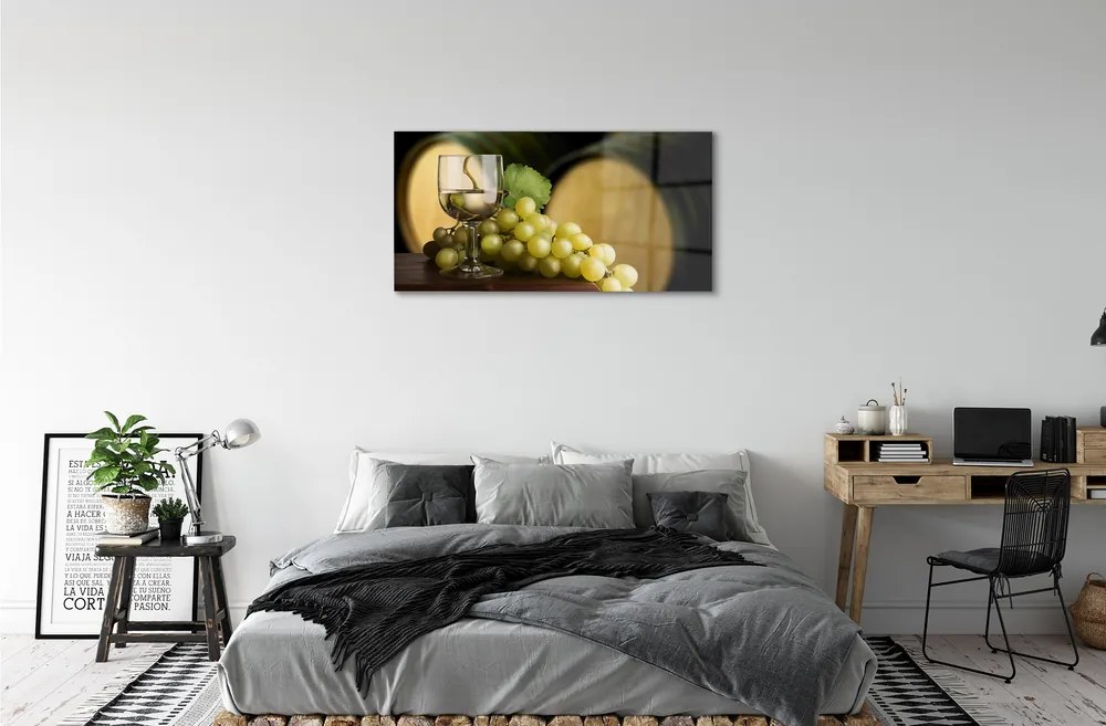 Akrilkép Egy pohár szőlő hordó 125x50 cm