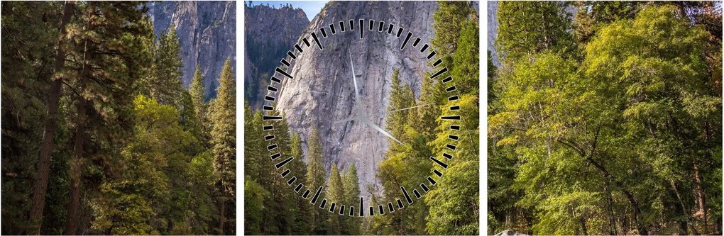 Kép - A Yosemite szikla alatt (órával) (90x30 cm)