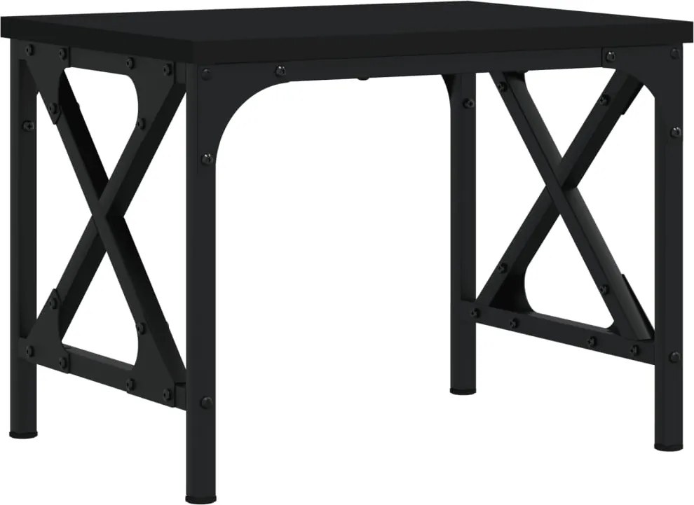 vidaXL fekete szerelt fa nyomtatóállvány 40 x 30 x 31 cm