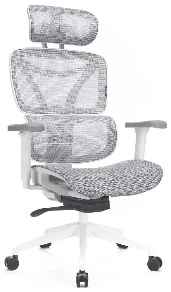 Ergonomikus irodai szék LEVANO szürke/fehér/fekete