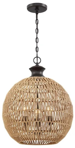 Quoizel QZ-CASABLANCA-3P-PBZ - Láncos csillár CASABLANCA 3xE27/60W/230V