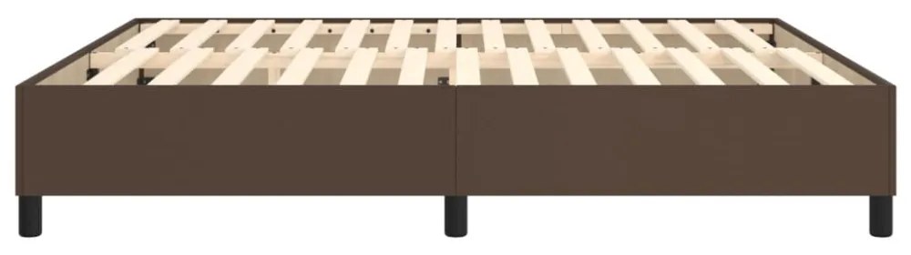 barna műbőr rugós ágykeret 180x200 cm