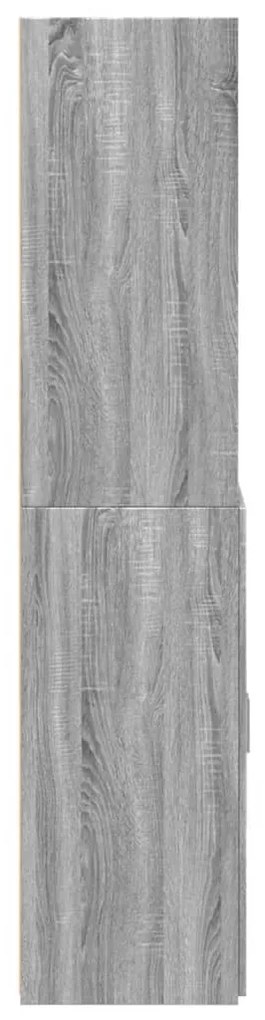 szürke sonoma szerelt fa magasszekrény 80 x 42,5 x 185 cm