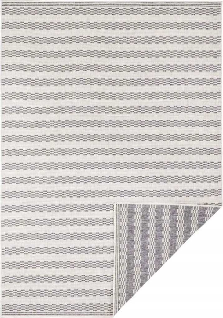 Szürke szőnyeg teraszra, lapos tölgy 160x230 cm