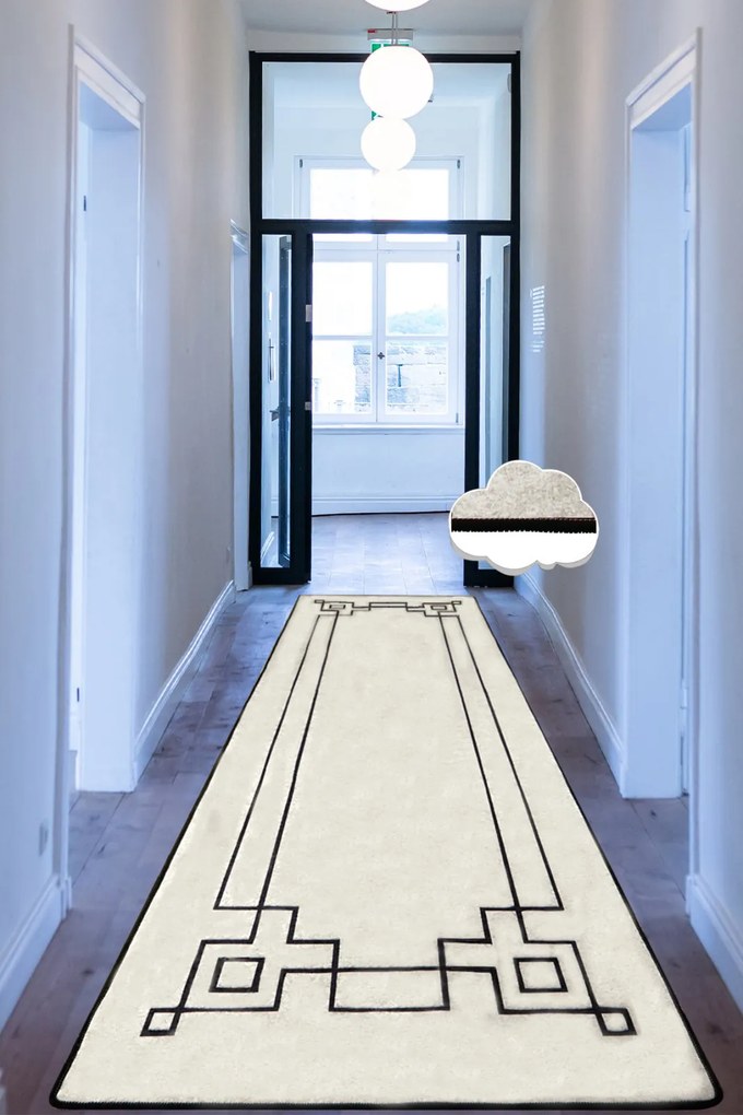 Előszobaszőnyeg, ekrü, 80×300 cm
