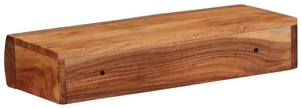 2 darab tömör akácfa fali polc 40x17x8 cm