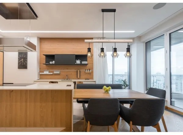 Globo 54017-4H3 - Csillár zsinóron PRISKA 4xE27/40W/230V