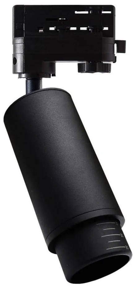 MICA 1xGU10/25W/230V fekete 3-fázisú sínrendszer spotlámpa