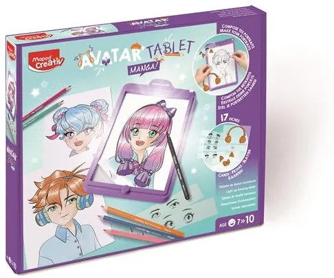 Kreatív készségfejlesztő rajzkészlet, MAPED CREATIV Avatar Tablet Manga (IMAC907076)
