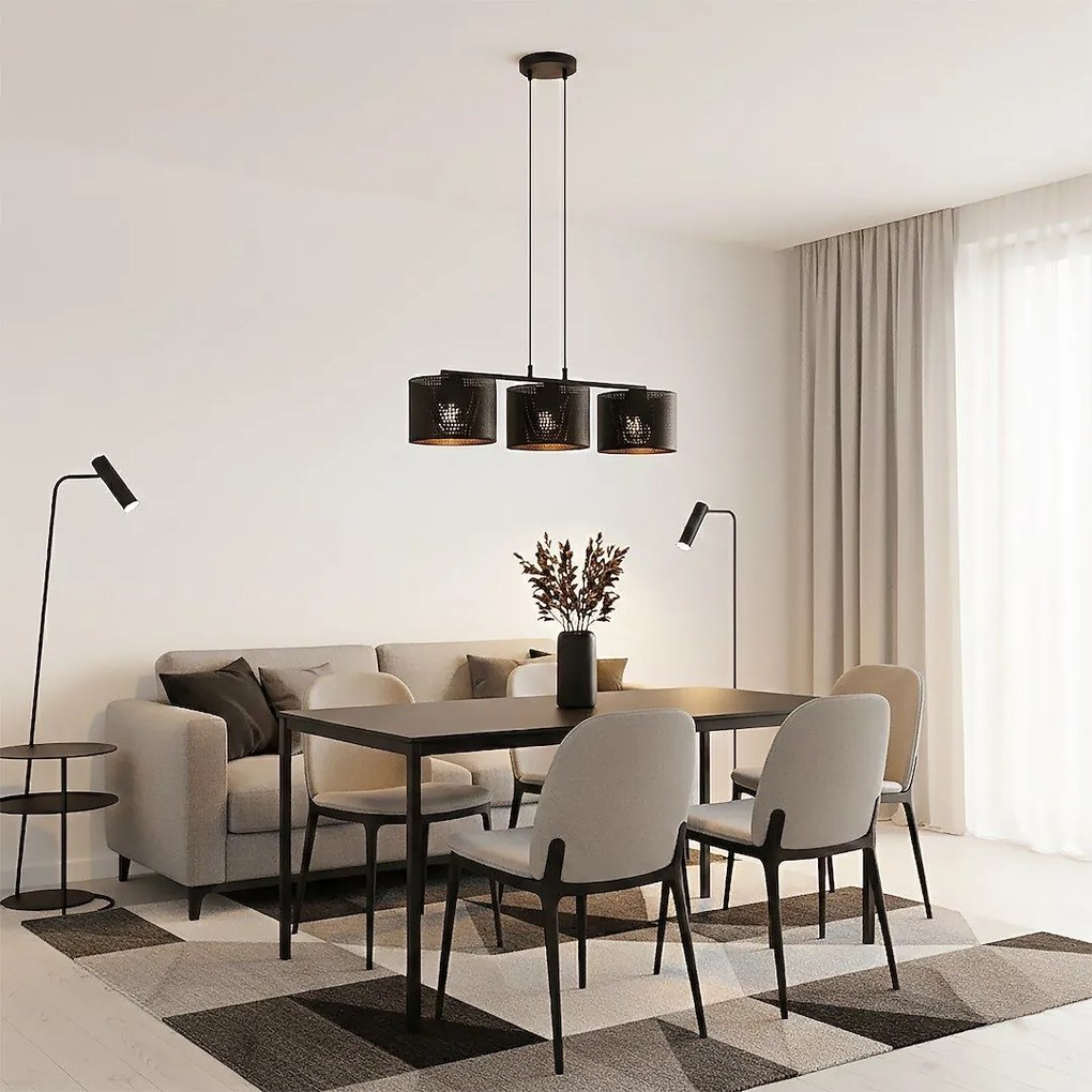 Emibig modern függeszték lux fekete emi1670/3