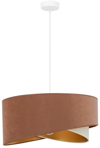 Brilagi - LED Csillár zsinóron LYRA 1xE27/15W/230V barna/krémes/arany