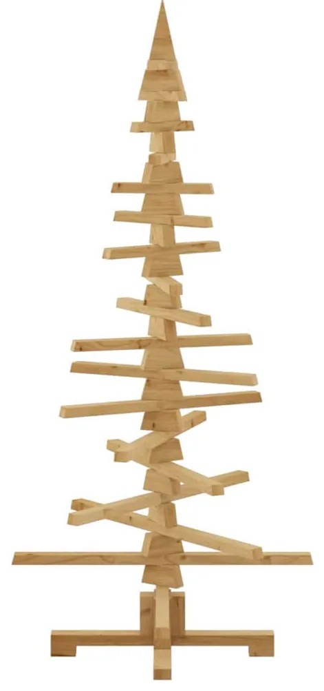 Fából készült Karácsonyfa állvánnyal Barna 150 cm Tömör fenyőfa