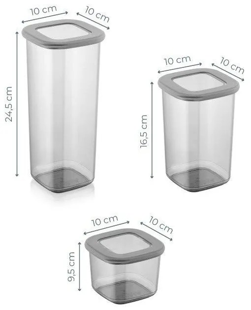 Élelmiszertartó doboz szett 18 db-os Fresco – Hermia