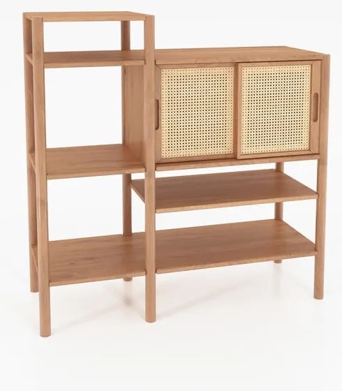 Tölgyfa könyvespolc 120x123 cm Pola - The Beds