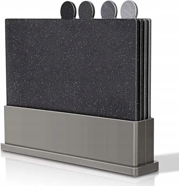 Vágódeszka szett 4 db nagy vágódeszka állvánnyal