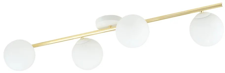 EMIBIG 1249-4 SPLENDI Glamour Mennyezeti Lámpa Fehér, Arany E14 IP20