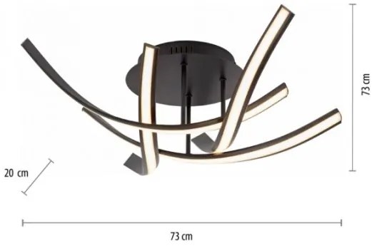 Paul Neuhaus 6474-48 - LED Dimmelhető felületre szerelhető csillár  LINDA 4xLED/7W/230V