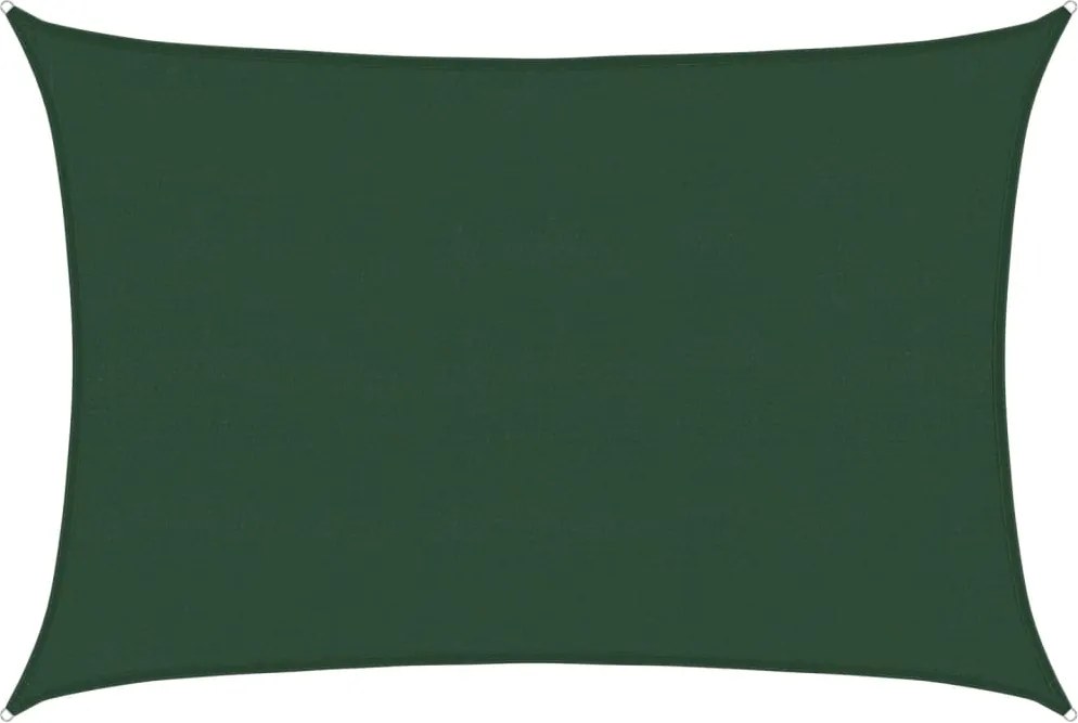 vidaXL sötétzöld HDPE napvitorla 160 g/m² 5 x 7 m