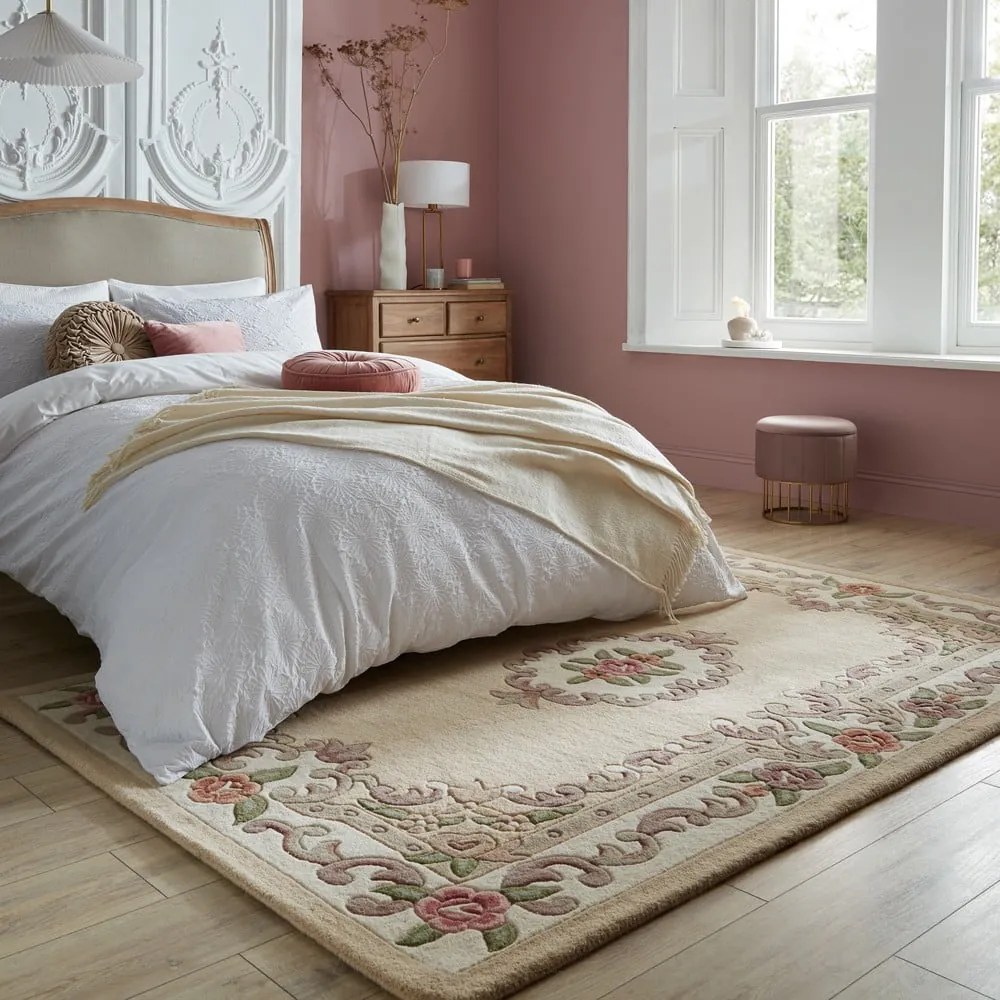 Aubusson bézs gyapjú szőnyeg, 150 x 240 cm - Flair Rugs