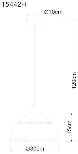 Globo 15442H - Csillár zsinóron REX 1xE27/60W/230V