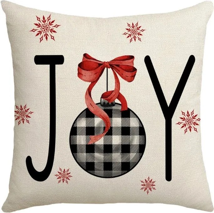 Ecarla karácsonyi párnahuzat 45x45cm Joy POD178