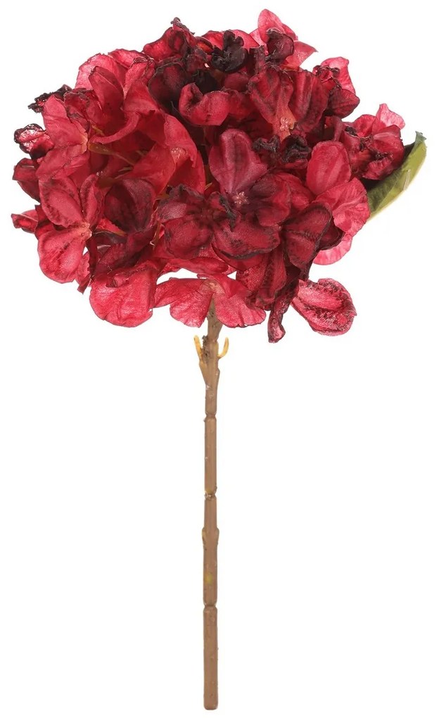 Vörös hortenzia - művirág, 62 cm
