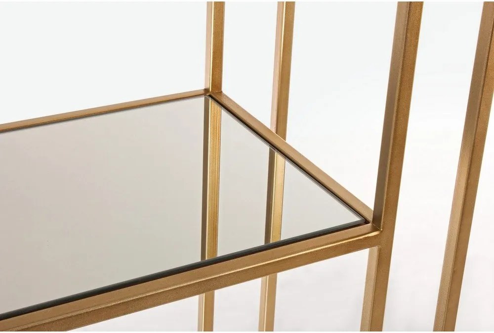Aranyszínű acél könyvespolc 68x172,5x28 cm Elenor – Bizzotto