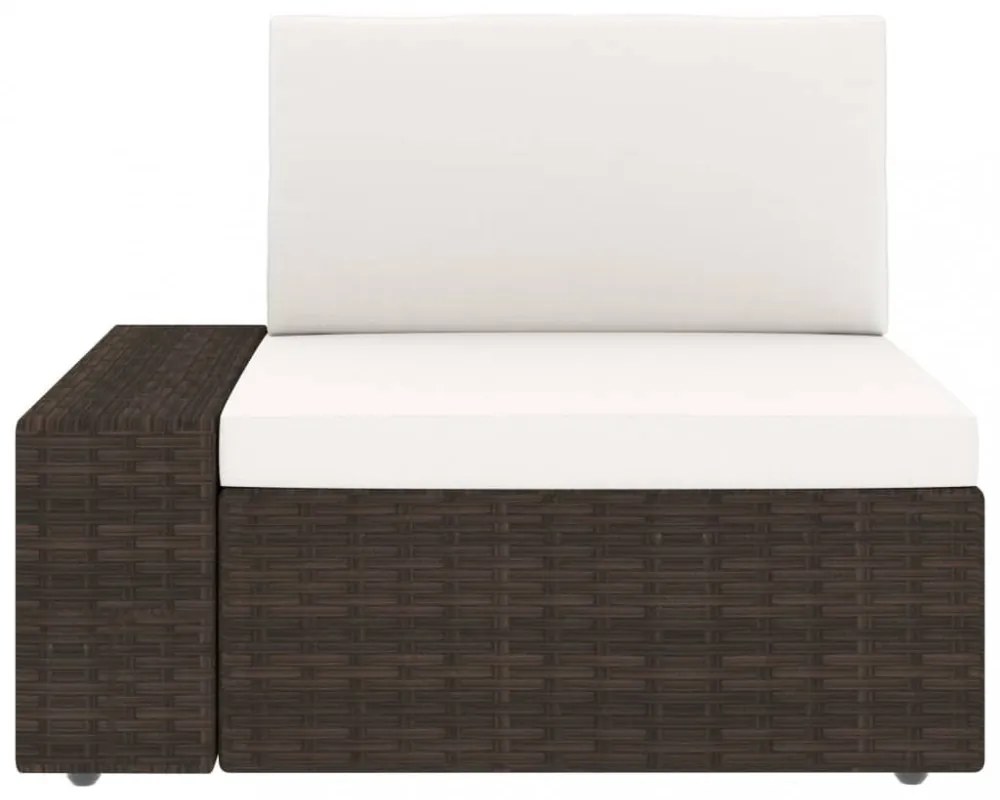 vidaXL 5 részes barna polyrattan kerti ülőgarnitúra