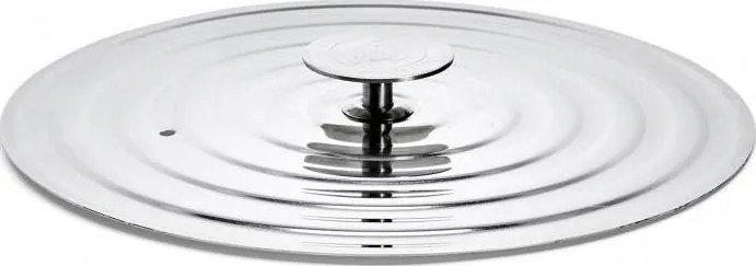De Buyer 3460.02 - Univerzális fedő alacsony peremű 20-24 cm serpenyőkhöz, rozsdamentes acél