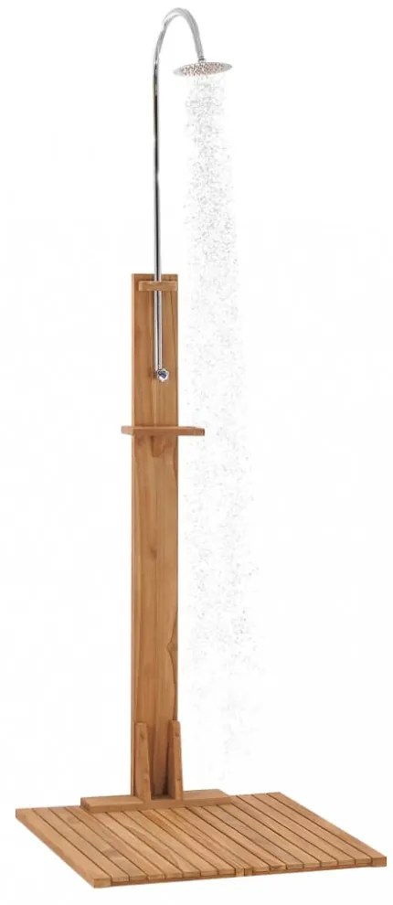 vidaXL tömör tíkfa kerti zuhany 75 x 75 x 210 cm