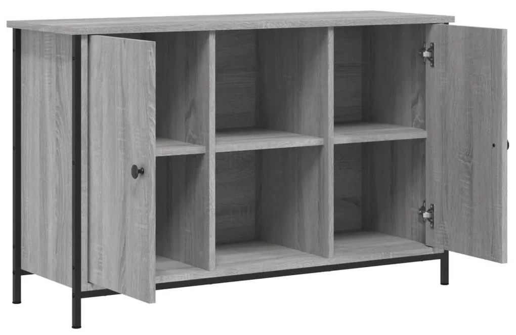 szürke sonoma színű szerelt fa TV-szekrény 100 x 35 x 65 cm