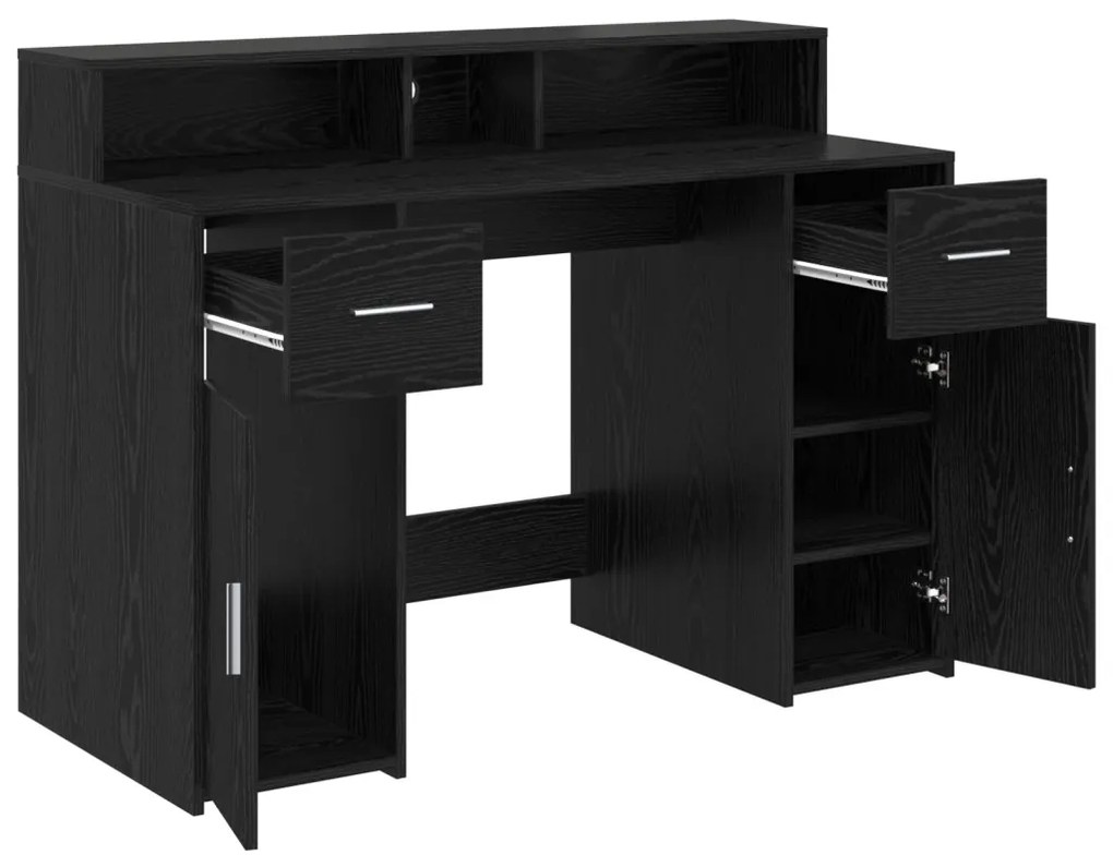 Fekete tölgy asztal 120x55x91 cm Mérnöki Fa