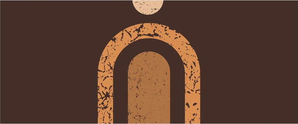 Kép - Narancssárga ívek N⁰3 (120x50 cm)